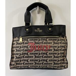 Juicy Couture Logo Satchel Pink Glitter Handbag Classic Timeless Y2K